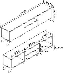 Tumba pentru televizor Bofigo 11-16-01 White/Pine