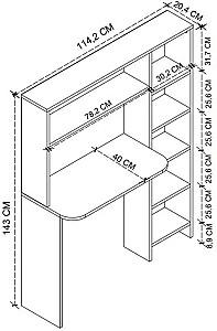 Masa de birou Bofigo 20-07-01 White