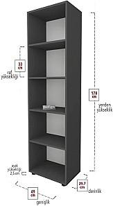 Etajera Bofigo 13-25-08 Anthracite