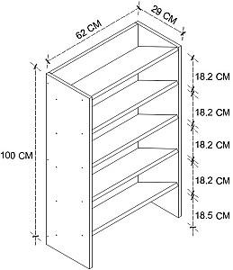 Dulap pentru incaltaminte Bofigo 18-05-02 Pine