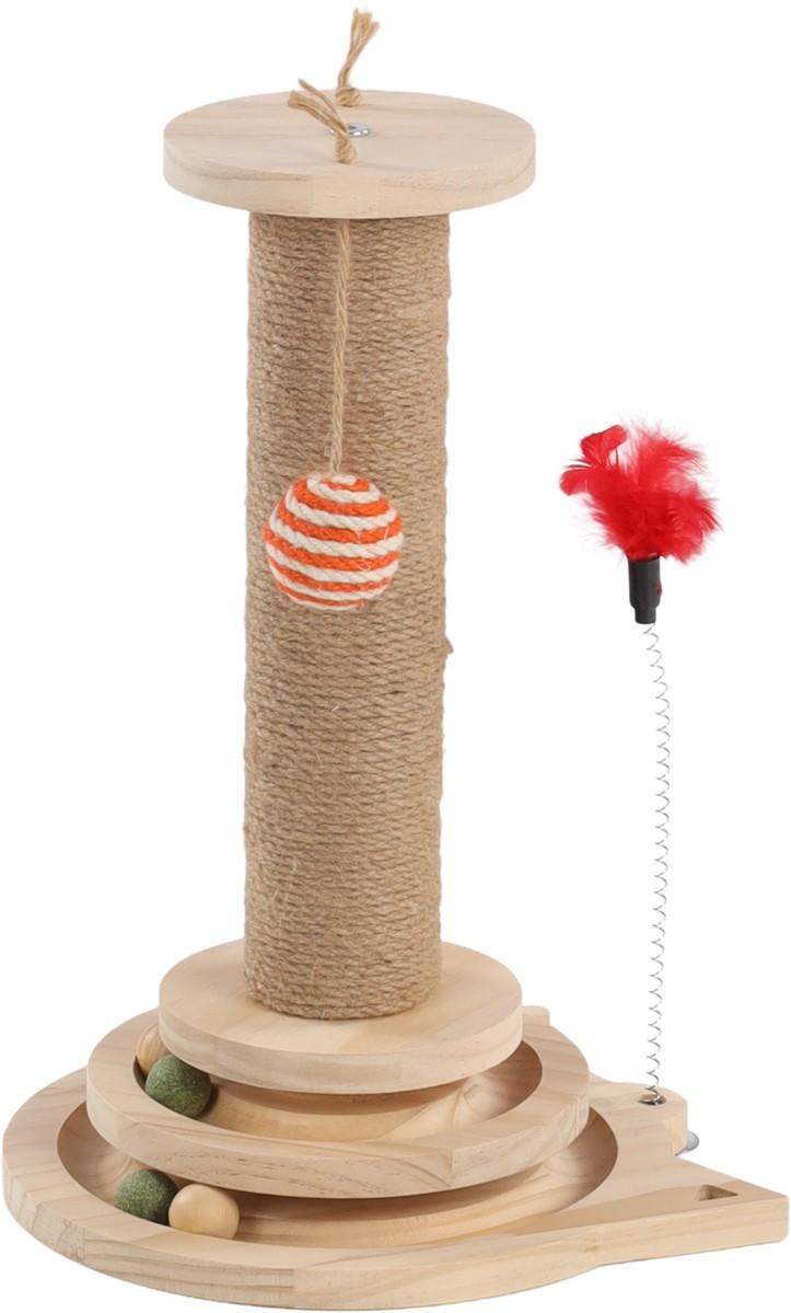 Jucarie pentru pisica Flamingo Zack Ball Track Brown