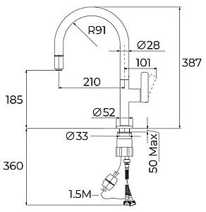Robinet bucatarie Teka OVAL 9381