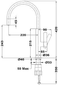 Robinet bucatarie Teka FOT 995 Chrome