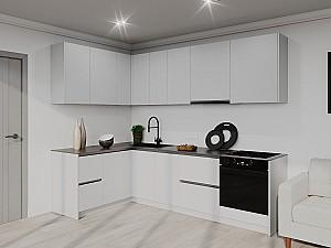 Set mobila bucatarie Bayro Monti Cucine 2.6x1.6 m Light Grey