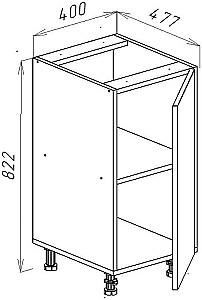 Set mobila bucatarie Bayro Monti Cucine 2.6x1.6 m Light Grey