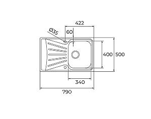 Chiuveta de bucatarie Teka STARBRIGHT 45 E-XN 1B 1D Inox