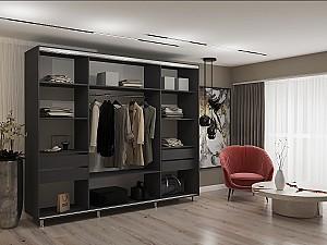 Dulap-cupe My-Style 2.6 x H2.1 m Pal Antracit