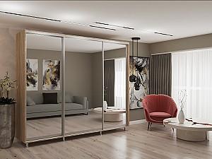 Dulap-cupe My-Style 2.6 x H2.2 m Oglinda Stejar Sonoma