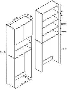 Dulap de baie Bofigo 12-03-01 White