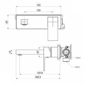 Baterie pentru lavoar IMPRESE Karlov f03507601AC