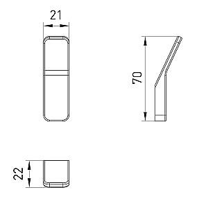 Cuier pentru baie prosoape VOLLE Solo (2510.200102)