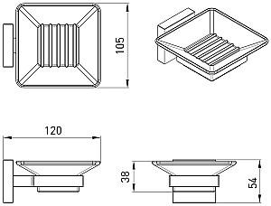 Suport pentru sapun VOLLE Cuadro (2536.210104)