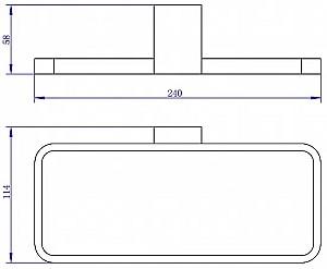 Cuier pentru baie prosoape IMPRESE Bitov (130300)