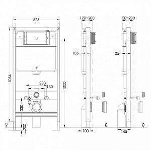 Instalatie wc incastrat cu cadru IMPRESE i1614