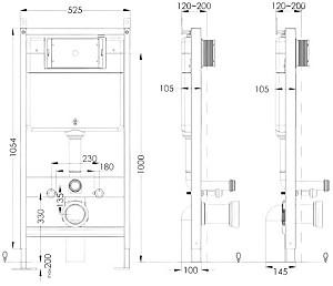Instalatie wc incastrat cu cadru IMPRESE i1613