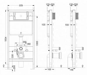 Instalatie wc incastrat cu cadru VOLLE Master Evo Sensor (2220.010305)