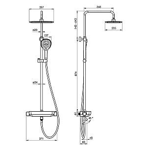 Set de duș IMPRESE CENTRUM LX T-10301LX