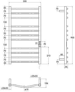 Uscător de prosoape IMPRESE i-Heat IHC509011120
