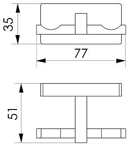 Cuier pentru baie prosoape IMPRESE Valtice 101320