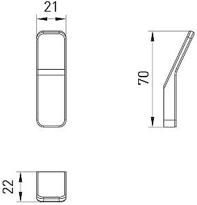 Cuier pentru baie prosoape VOLLE Solo (2510.200106)