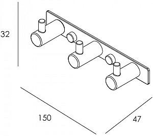 Cuier pentru baie prosoape IMPRESE Skala 103275