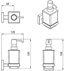 Dozator sapun lichid VOLLE Cuadro (2536.230104)