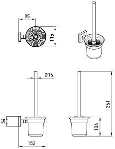 Perie de WC VOLLE Cuadro (2536.250101)