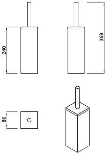 Perie de WC RJ Rozzy Jenori First (RJAC020-01SS)