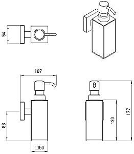 Dozator sapun lichid VOLLE Cuadro (2536.230201)