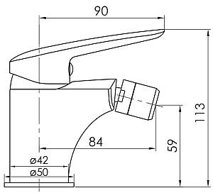Baterie pentru bideu IMPRESE Praha New 40030