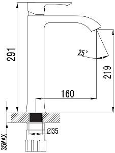 Baterie pentru lavoar IMPRESE Vyskov 05340-H