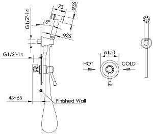 Baterie pentru bideu IMPRESE Podzima Ledove ZMK01170112