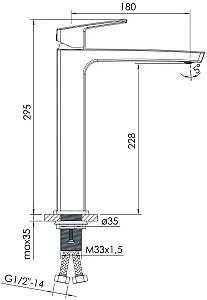 Baterie pentru lavoar IMPRESE Grafiky ZMK061901011