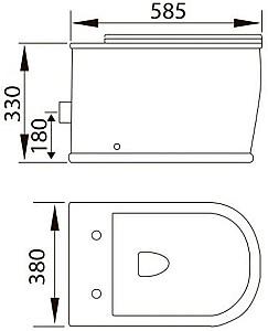 Vas WC VOLLE Puerta Rim (13-16-077)