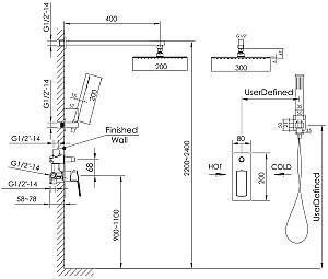 Set de duș IMPRESE Grafiky ZMK061901110