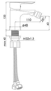 Baterie pentru bideu IMPRESE Vaclav f03106401AA