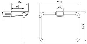 Cuier pentru baie prosoape IMPRESE Grafiky ZMK04180828