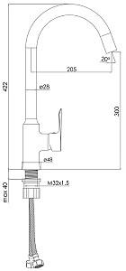 Robinet bucatarie IMPRESE Vaclav f03406403AA