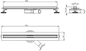 Rigola de dus VOLLE Master Linea Flecha (9046.212314)