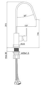 Robinet bucatarie IMPRESE Karlov f03407601AA