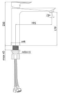 Baterie pentru lavoar IMPRESE Vaclav f03506410AB