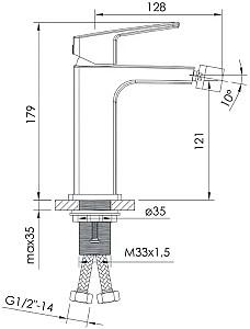 Baterie pentru bideu IMPRESE Grafiky ZMK061901070