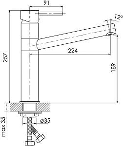 Robinet bucatarie IMPRESE Pivot LSS f03408502LS