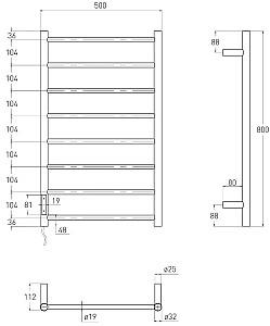 Uscător de prosoape VOLLE Rondo (9235.000107)