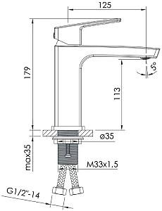 Baterie pentru lavoar IMPRESE Grafiky ZMK041807010