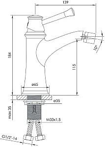 Baterie pentru bideu IMPRESE Podzima Zrala ZMK02170807