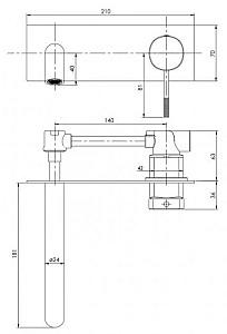Baterie pentru lavoar IMPRESE Brenta ZMK081906030