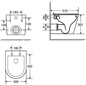 Vas WC VOLLE Nemo (13-17-316) White