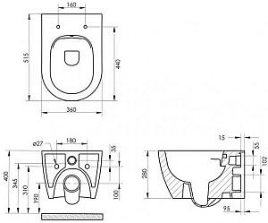 Vas WC IMPRESE Blanice i11777