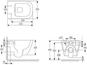 Vas WC VOLLE Solo (13-55-111Capp)
